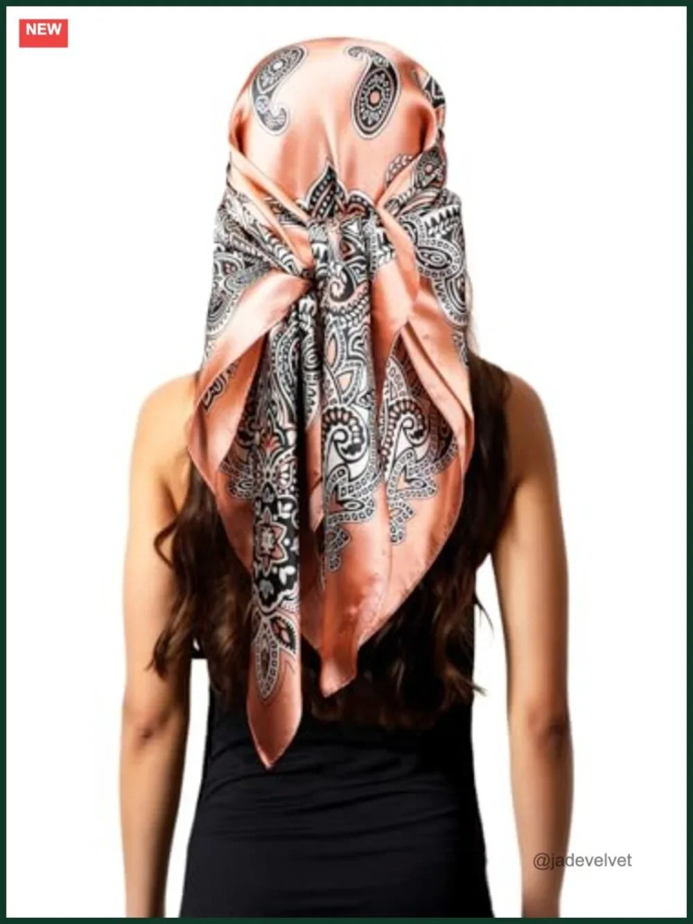 Silk Feel Satin Head Scarf Square Bandana 35x35 in Hair Wrap Neck Scarf